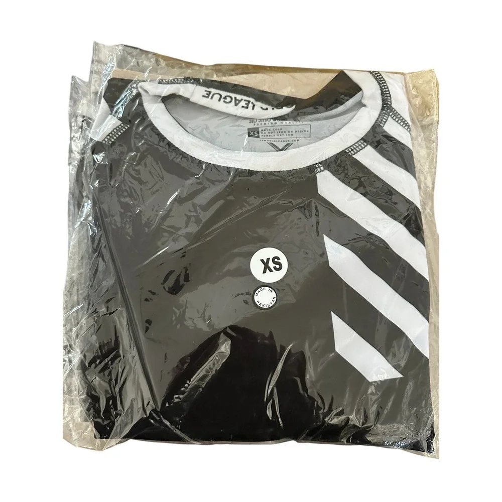 Adult Jiu Jitsu World League Rashguard Extra Small Brand New Black And White BJJ